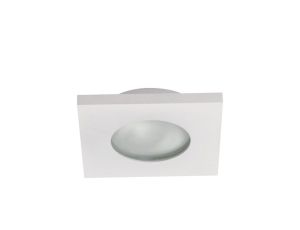 Oczko podtynkowe kwadratowe Lagos białe IP65 1xGU10 Light Prestige