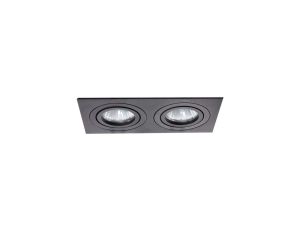 Oprawa podtynkowa Metis 2 czarna 2xGU10 Light Prestige