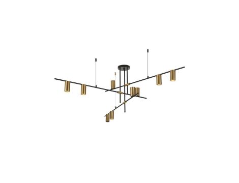 Lampa wisząca Arizona czarno - złota 9xGU10 Light Prestige