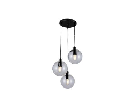 Lampa wisząca Puerto czarna 3xE27 Light Prestige