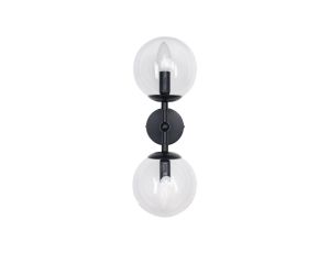 Kinkiet Dorado czarno-transparentny 2xE14 Light Prestige