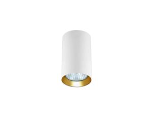 Tuba natynkowa Manacor 9 cm biało - złote 1xGU10 Light Prestige