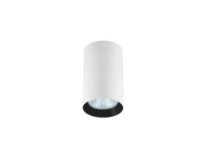 Tuba natynkowa Manacor 9 cm biało - czarna 1xGU10 Light Prestige