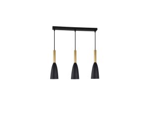 Lampa wisząca Solin 3 czarno-złota 3xE27 Light Prestige