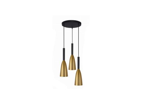 Lampa wisząca Solin 3 złota 3xE27 Light Prestige