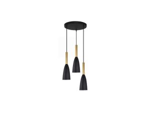 Lampa wisząca Solin 3 czarno-złota 3xE27 Light Prestige