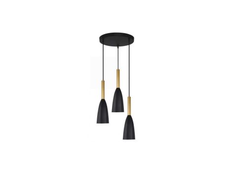 Lampa wisząca Solin 3 czarno-złota 3xE27 Light Prestige