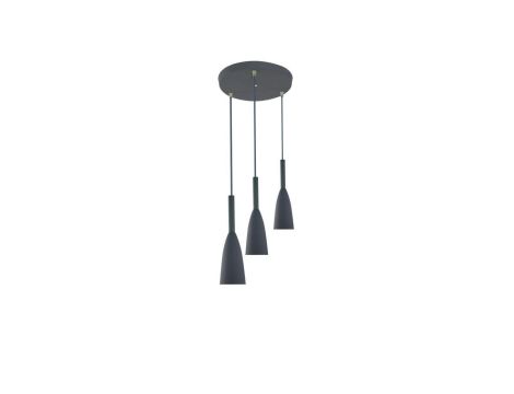 Lampa wisząca Solin 3 szara 3xE27 Light Prestige