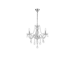Lampa wisząca Cristallo srebrna 3xE14 Light Prestige