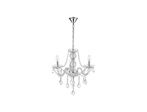 Lampa wisząca Cristallo srebrna 3xE14 Light Prestige