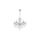 Lampa wisząca Cristallo srebrna 5xE14 Light Prestige