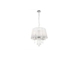 Lampa wisząca Mona srebrna 5xE14 Light Prestige