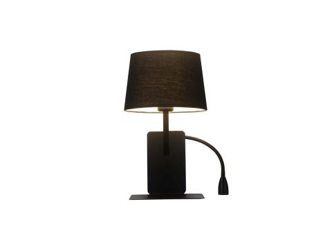 Kinkiet z półką Dakota prawy czarny 1xE27 Light Prestige