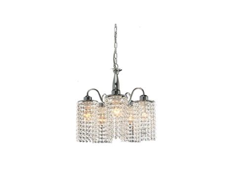 Lampa wisząca Bright Star srebrna 5xE27 Light Prestige