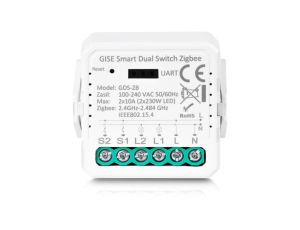 GISE Smart Podwójny moduł przekaźnikowy (bez N) Zigbee Tuya GDS-ZB-NN