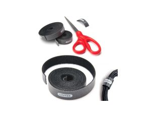Organizer do kabli Unitek OT141BK czarny rzep 2m