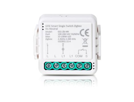 GISE Smart Pojedynczy moduł przekaźnikowy (bez N) Zigbee Tuya GSS-ZB-NN