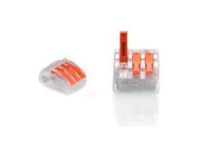 ZŁĄCZKA DO PRZEWODÓW ZATRZASKOWA 0,2-4,0mm2 PC-233 3GNIAZDA (50szt.)