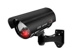 Atrapa kamery tubowej czarna LED AT-1B-B