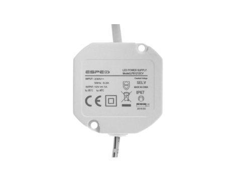 ZASILACZ DOPUSZKOWY ESPE LPB1212CV DC PLUG 5.5/2.1S 12V 1.25A