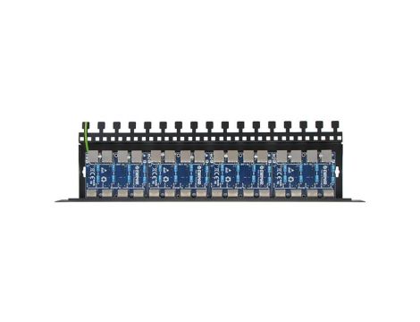 16-kanałowy panel zabezpieczający serii PRO z ochroną przepięciową POE EWIMAR PTF-516R-PRO/PoE