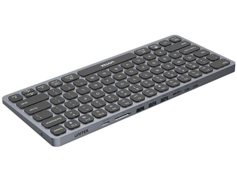 Klawiatura przewodowa Unitek D1092A 9w1 hub USB HDMI 4K PD 100W