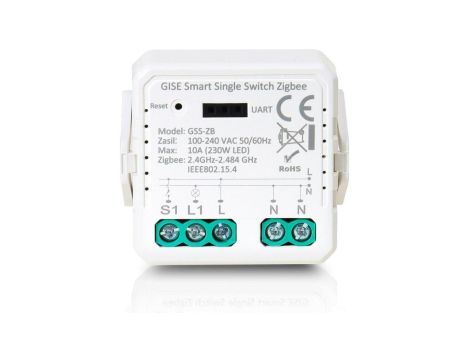 GISE Smart Pojedynczy moduł przekaźnikowy Zigbee Tuya GSS-ZB