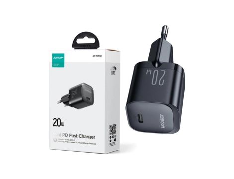 Mini ładowarka sieciowa Joyroom JR-TCF02 20W PD 3.0 QC 3.0 1x USB-C czarna