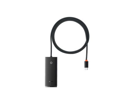 Baseus Lite Series przejściówka HUB USB Typ C - 4x USB 3.0 1m czarny (WKQX030401)