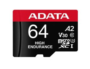 Adata Karta microSD High Endurance 64GB UHS1 U3 V30 A2 100/80MB/s + Adapter