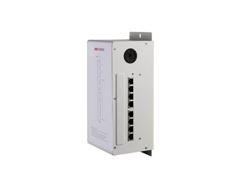 Switch, 8 portów x 100Mbps (6 portów POE, 2 interfejsy kaskadowe LAN), przeznaczony do stacji wew...