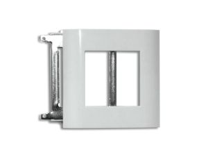 Ramka maskująca 2-modułowa z uchwytem metalowym, do kanałów KP90x60, 110x60, 130x60, 150x60 i puszek PU-2 RAMK-2/M