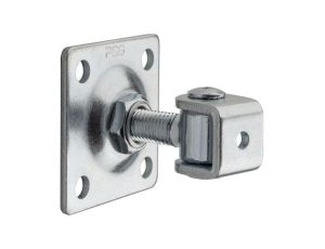 Zawias PSG 61.018.01 z szyldem 80x80x3mm - gwint M16 (regulowany, ucho ocynkowane)