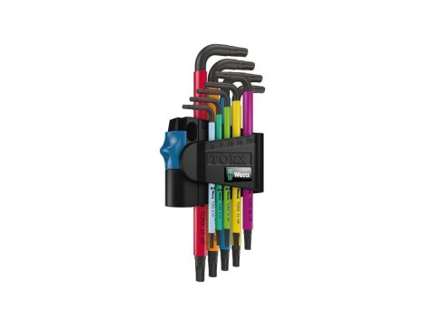 Zestaw kluczy torx trzpieniowych z funkcją przytrzymywania 9szt 8-40 kolor HF WERA