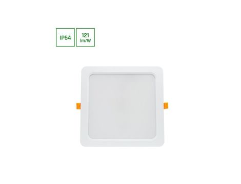 DURE 3 DOWNLIGHT 24W NW 230V 110st IP54 IK06 220x220x34 BIAŁY kwadratowa zasilacz zintegrowany