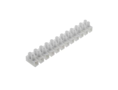 Listwa zaciskowa, zacisk śrubowy 12-torowa 4mm2 32A 400V biała PAWBOL