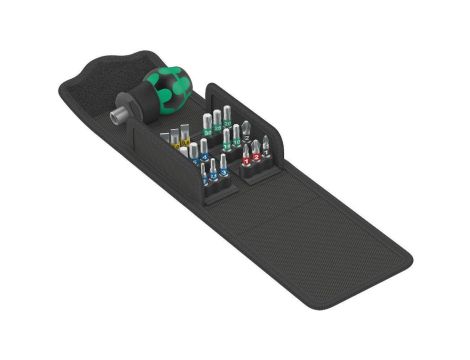 Zestaw bitów 18 sztuk z wkrętakiem krótkim Stubby Wera Kraftform Kompakt + etui