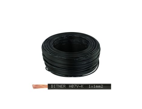 Przewód instalacyjny BiTOne H07V-K / LgY 1,5 750V czarny linka giętka Bitner /100m/