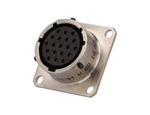 Złącze okrągłe gniazdo kołnierz (4 otwory),na panel 19-PIN PT02A1419S023