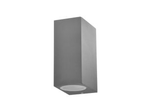 Kinkiet ogrodowy zewnętrzny góra dół na LED 2x GU10 BOSTON GOLDLUX (Polux) ALUMINIUM SZARY