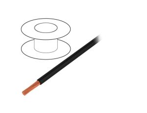 422807 BK005 Przewód na rolce o długości 30,5m linka Cu, 300V PVC czarny 28 AWG