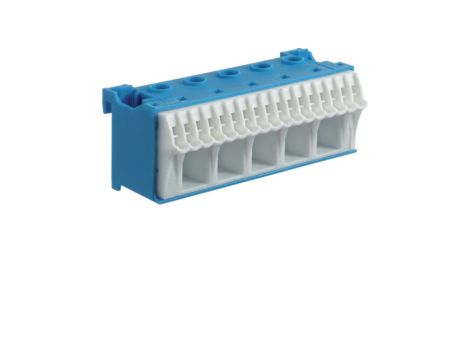 Blok samozacisków neutralny, niebieski, 5x16+17x4mm2, szer. 90mm