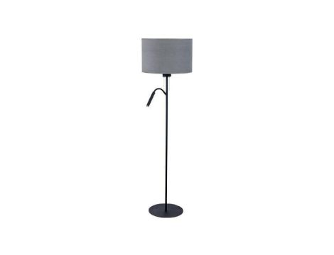 LAMPA PODŁOGOWA HOTEL PLUS SZARO-CZARNA Z WYSIEGNIKIEM DO CZYTANIA 9072 Nowodvorski