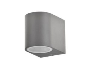 Kinkiet ogrodowy zewnętrzny na LED 1x GU10 BOSTON GOLDLUX ALUMINIUM SZARY owalny