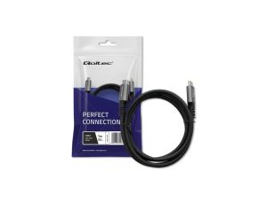 Qoltec Kabel USB4 Ultra-Fast USB-C PD 240W Thunderbolt 3/4 4K 40Gb/s 1m Czarny