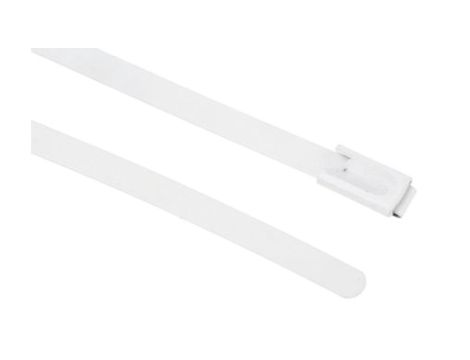 Opaska kablowa 200mm 4.6 mm Stal nierdzewna z powłoką poliestrową 100 sztuk RS PRO