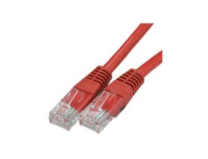 Patchcord UTP kat.5e kabel sieciowy LAN 2x RJ45 linka czerwony 0,25m