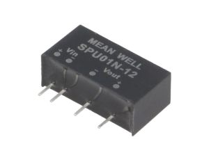 Przetwornica DC/DC, 1W, Napięcie wejściowe: 21,626,4VDC, Napięcie wyjściowe: 12VDC, SIP6, THT SPU01N-12