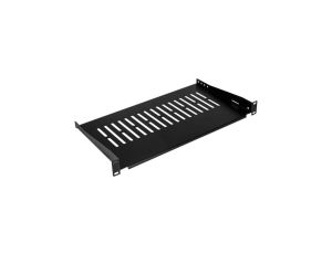 Półka stała do szafy RACK 19 1U 250mm czarna NEKU