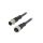 Kabel do czujników/automatyki 10-PIN M12-M12 1m wtyk wtyk M12A10ML-12AFL-SB001